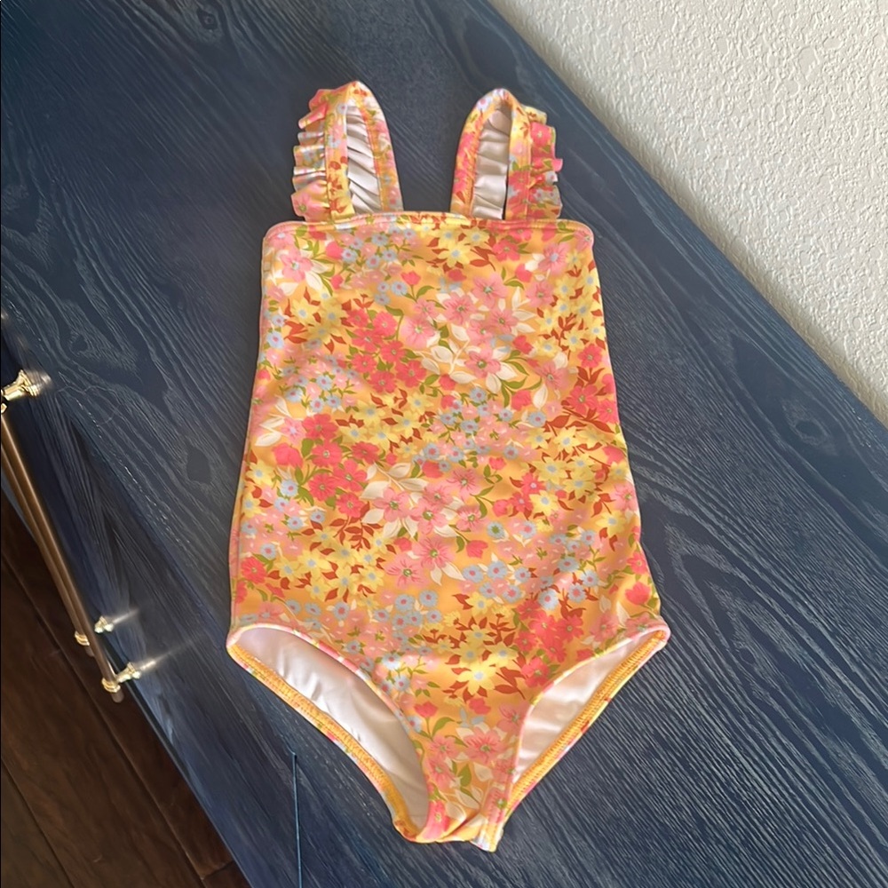 Billabong Kids Floral One Piece - Pink and Yellow